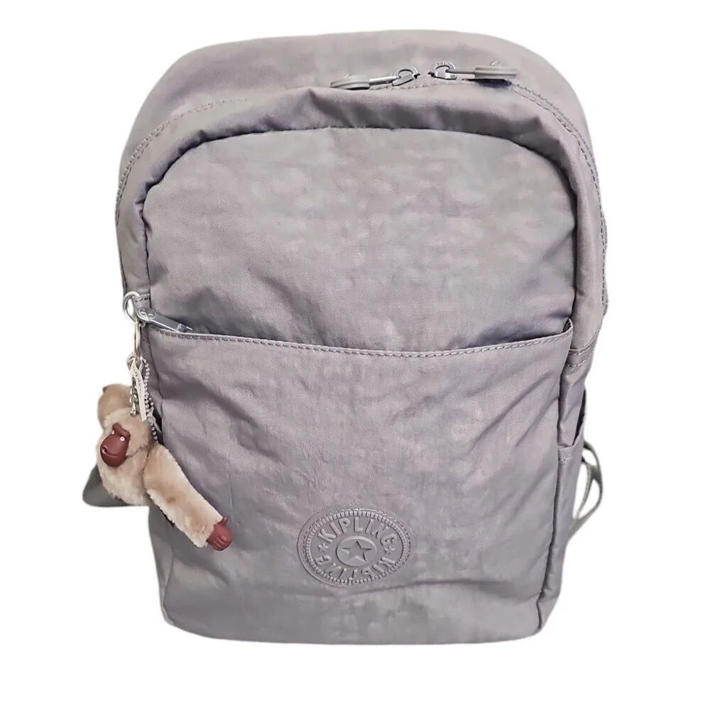Kipling Gray Backpack Lightweight Compact Daypack Travel School Bag‎